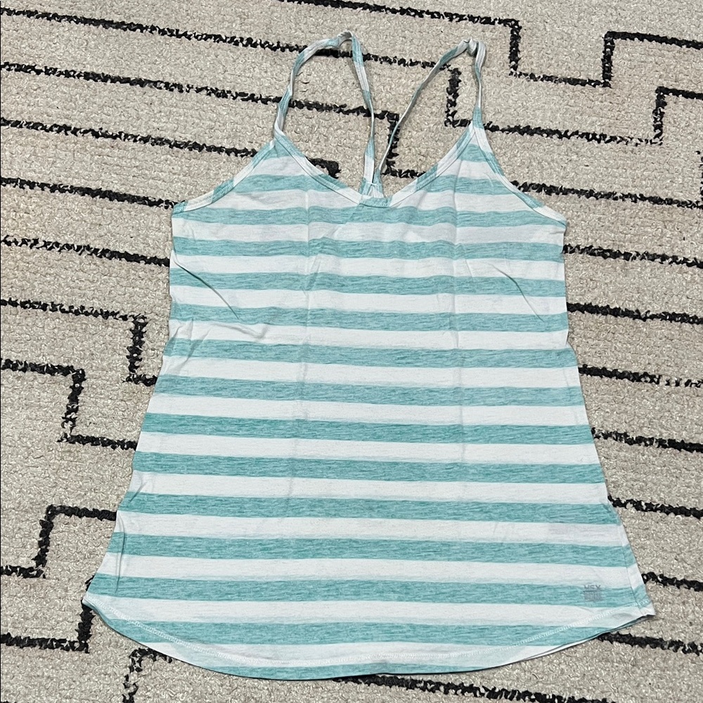 VSX Sport Teal and White Striped Tank